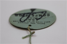 Arnold Palmer Signed 1961 Open Championship at St. Andrews Competitor Badge JSA ALOA