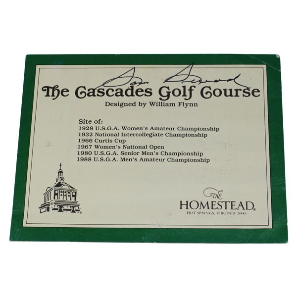 Sam Snead Signed Homestead Scorecard JSA ALOA