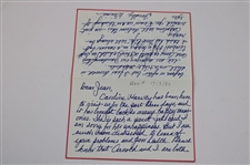 Arnold & Winnie Palmer Photo w/Hand-Written Note to Jean Ward Thomas from Winnie Palmer