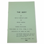 1981 USGA Facsimile The Goff by Thomas Mathison Booklet