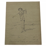 1928 Pencil Drawing Sketched at Westward Ho