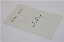 1961 Bernard Darwin Funeral Program
