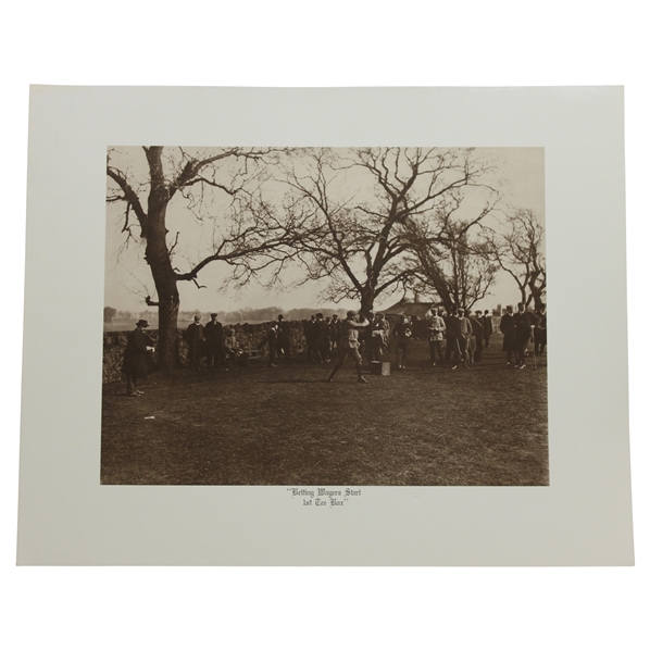 Betting Wager Start 1st Tee Box Sepia Print