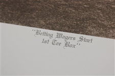 Betting Wager Start 1st Tee Box' Sepia Print