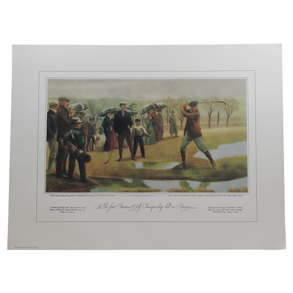 Modern 1894 First Amateur Championship in America 1931 Currier & Ives Print
