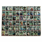 1985 Miller Press PGA Tour Uncut Card Sheet-Mounted w/ Nicklaus, Payne, Seve & Couples