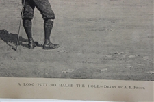 1899 'A Long Putt' Print from Harper's Weekly by A. B. Frost