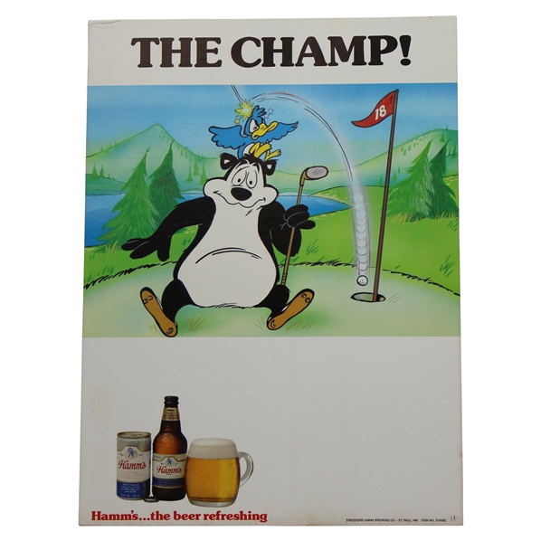Hamms Beer The Champ Advertising Countertop Display Piece