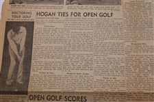 1950 Los Angeles Times Ben Hogan 'Comeback' Sports Section Cover