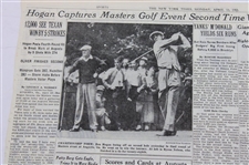 1953 New York Times Ben Hogan Masters Article