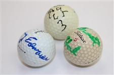 Danny Edwards, Scott Hoch & Bob Drum Signed Golf Balls JSA ALOA