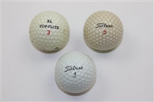 Danny Edwards, Scott Hoch & Bob Drum Signed Golf Balls JSA ALOA
