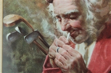 “St. Andrews Caddie” Double Matted Color Print - Framed