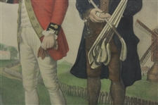 Society Of Golfers At Blackheath Early Color Print Of Engraving by V. Green-Framed