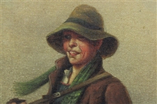 The Cheerful Caddy Boy Original Oil On Canvas- Framed