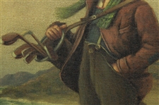 The Cheerful Caddy Boy Original Oil On Canvas- Framed