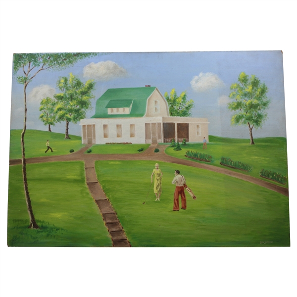 Clubhouse Depiction Water Color Painting by Artist G. Johnson