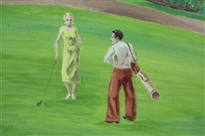Clubhouse Depiction Water Color Painting by Artist G. Johnson