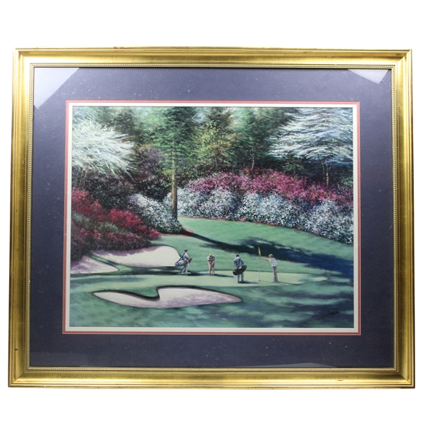 Augusta National Golf Club Hole #12 Golden Bell Print - Framed
