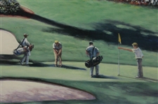 Augusta National Golf Club Hole #12 Golden Bell Print - Framed