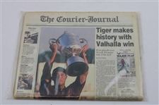 Three (3) Tiger Woods Major Wins Front Page Newspapers