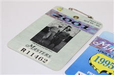 1995, 2001 & 2002 Masters Tournament SERIES Badges - Tiger Debut plus Back-to-Back