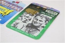 1995, 2001 & 2002 Masters Tournament SERIES Badges - Tiger Debut plus Back-to-Back