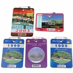 1998, 1999(x2), 2000 & 2003 Masters SERIES Badges - OMeara, Olazabal, Singh & Weir Winners