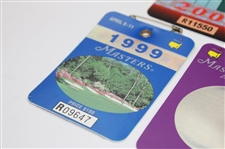 1998, 1999(x2), 2000 & 2003 Masters SERIES Badges - O'Meara, Olazabal, Singh & Weir Winners