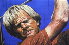 Jack Nicklaus Signed Ltd Ed Embellished Giclee on Canvas #52/69 by Artist Holland JSA ALOA