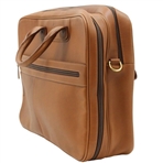 Augusta National Golf Club Ltd Ed Masters Gift - Lt Brown Leather Briefcase