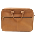 Augusta National Golf Club Ltd Ed Masters Gift - Lt Brown Leather Briefcase