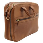 Augusta National Golf Club Ltd Ed Masters Gift - Lt Brown Leather Briefcase