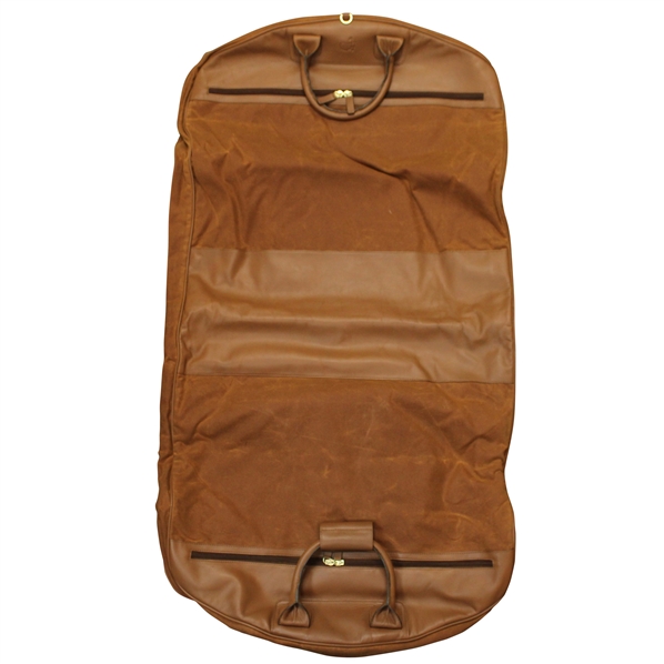 Augusta National Golf Club Ltd Ed Masters Gift - Lt Brown Leather Garment Bag