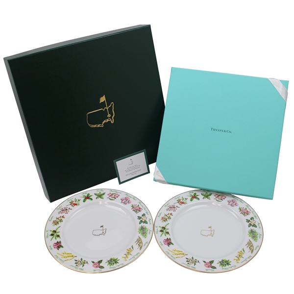 2015 Augusta National Ltd Ed Employee Masters Gift Tiffany & Co Beautification Plates In Box w/Card