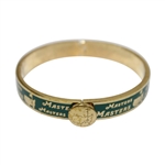 Augusta National Golf Club Masters Tournament Logo Green Bangle Bracelet in Original Bag & Box