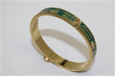 Augusta National Golf Club Masters Tournament Logo Green Bangle Bracelet in Original Bag & Box