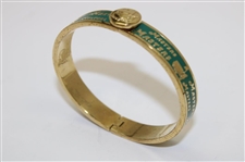 Augusta National Golf Club Masters Tournament Logo Green Bangle Bracelet in Original Bag & Box
