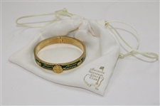 Augusta National Golf Club Masters Tournament Logo Green Bangle Bracelet in Original Bag & Box