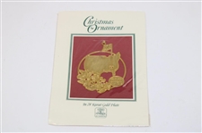 2002-2008 Augusta National Golf Club Gold Plated Christmas/Holiday Ornaments - Seven Total