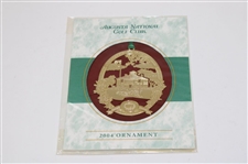 2002-2008 Augusta National Golf Club Gold Plated Christmas/Holiday Ornaments - Seven Total