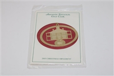 2002-2008 Augusta National Golf Club Gold Plated Christmas/Holiday Ornaments - Seven Total