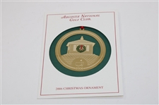 2002-2008 Augusta National Golf Club Gold Plated Christmas/Holiday Ornaments - Seven Total