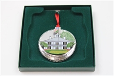 2009-2015 Augusta National Golf Club Gold Plated Christmas/Holiday Ornaments - Seven Total
