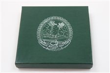 2009-2015 Augusta National Golf Club Gold Plated Christmas/Holiday Ornaments - Seven Total
