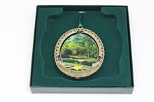 2009-2015 Augusta National Golf Club Gold Plated Christmas/Holiday Ornaments - Seven Total