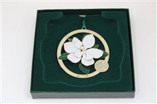 2009-2015 Augusta National Golf Club Gold Plated Christmas/Holiday Ornaments - Seven Total
