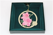 2009-2015 Augusta National Golf Club Gold Plated Christmas/Holiday Ornaments - Seven Total