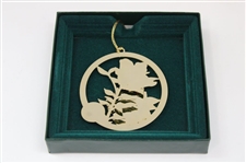 2009-2015 Augusta National Golf Club Gold Plated Christmas/Holiday Ornaments - Seven Total