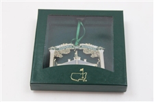 2009-2015 Augusta National Golf Club Gold Plated Christmas/Holiday Ornaments - Seven Total
